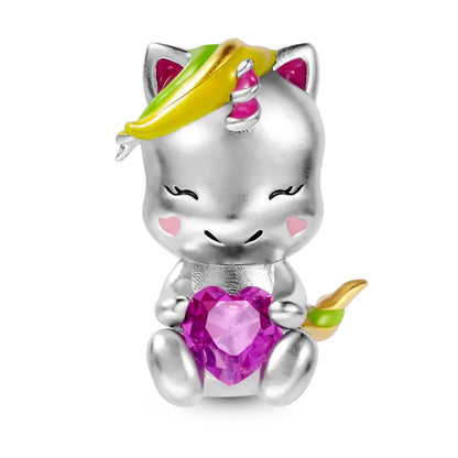 Pink Butterfly Axolotl Dangle Beads For 925 Silver Bracelet
