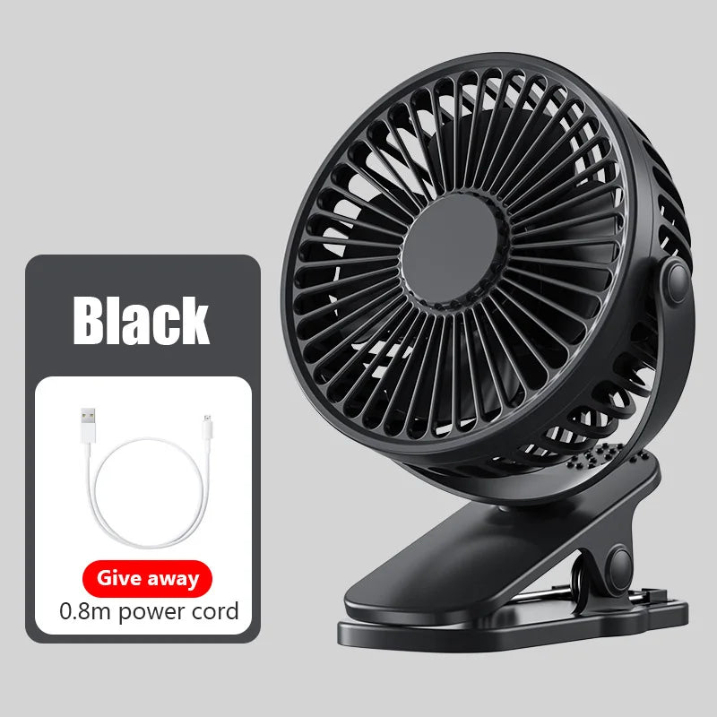 Mini Breeze Portable Hand Clip Fan USB Desktop Electric Fan for Travel and Dorms Black no Battery