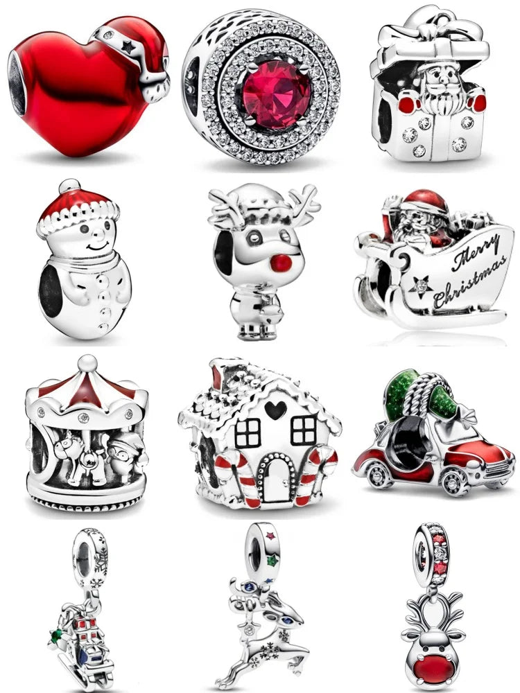 Exquisite 925 Silver House Beads and Deer Pendant for European Original Bracelet DIY Women's Jewelry