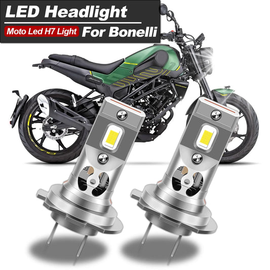 H7 Motorcycle 60W 25000lm LED Headlight Bulbs 6500K CANbus Compatible With Benelli TRK502 X 2021 Model