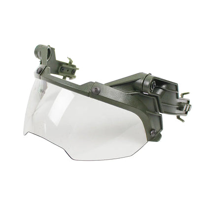 New Tactical FAST Helmet Half Face Mask With Flip Goggles OD Goggles 1
