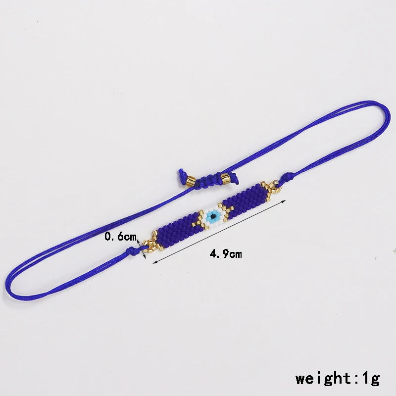 ZHONGVI Multicolored Evil Eye Miyuki Bead Bracelet for Women – Trendy Friendship Jewelry