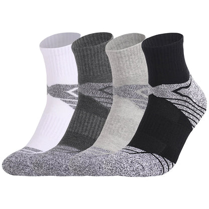 3 Pairs Unisex Thick Sole Moisture Wicking Running Socks
