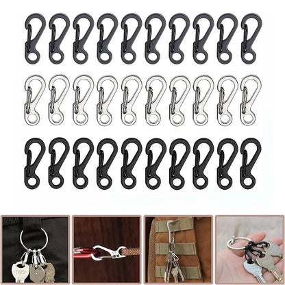 10Pcs Lot Mini Carabiner Keychain EDC Camping Survival Gear
