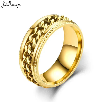 Stainless Steel Spinner Chain Anxiety Rings for Men and Women 538