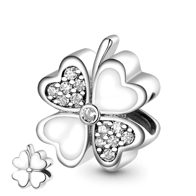 Sparkling Snowflake Sun Lightning Dangle Charm Bead 925