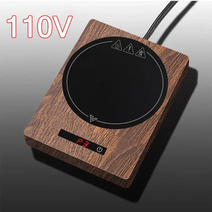 100°C Cup Heater Mug Warmer Automatic Hot Drink Coaster A 110V wood