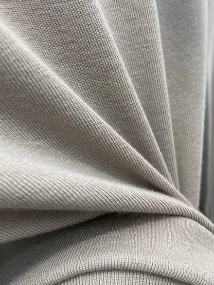 White Cotton Slim Fit Long Sleeve Half Turtleneck Women