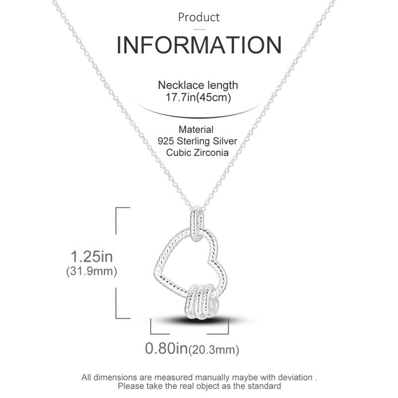 925 Sterling Silver Firefly Heart Zircon Pendant Necklace for Women Anniversary Birthday Gifts KTN010
