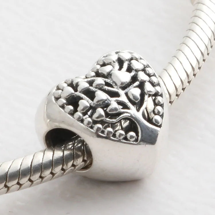 925 Sterling Silver Loving Grandma Family Tree Charm