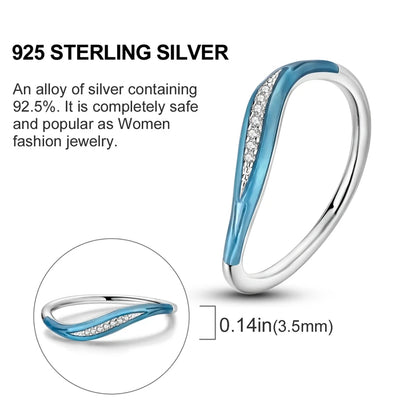 Blue Zircon Evil Eye Palm Star Moon Ring for Women in 925 Sterling Silver Fine Jewelry Gifts LKTR092