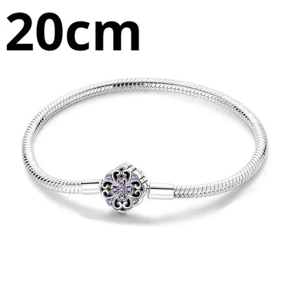 925 Sterling Silver Adjustable Gold Cross Virgin Mary Blue Eye Zircon Charm Bracelet for Women Birthday Gift