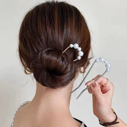 Elegant Pearl U Shaped Hairpins for Bridal Weddings and Special Occasions