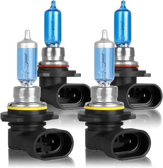 High Performance Halogen Headlight Bulbs Combo for Accord 1995 to 2012 9005 High Beam and 9006 Low Beam Plug and Play 6000K Bright Light