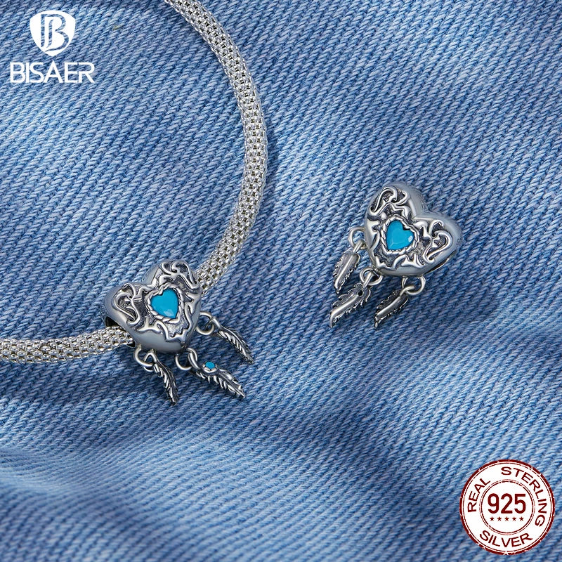 Bisaer 925 Sterling Vintage Cowboy Dream Catcher Charm