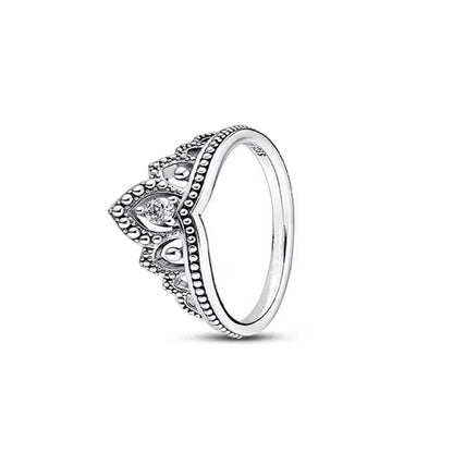 European 925 Silver Heart-Shaped Ring for Women Available in Sizes 6 7 8 9 Exquisite High-Quality Jewelry for Weddings and Parties