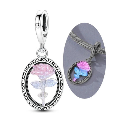 925 Sterling Silver Love Starry Sky Cat Paw Charms Beads