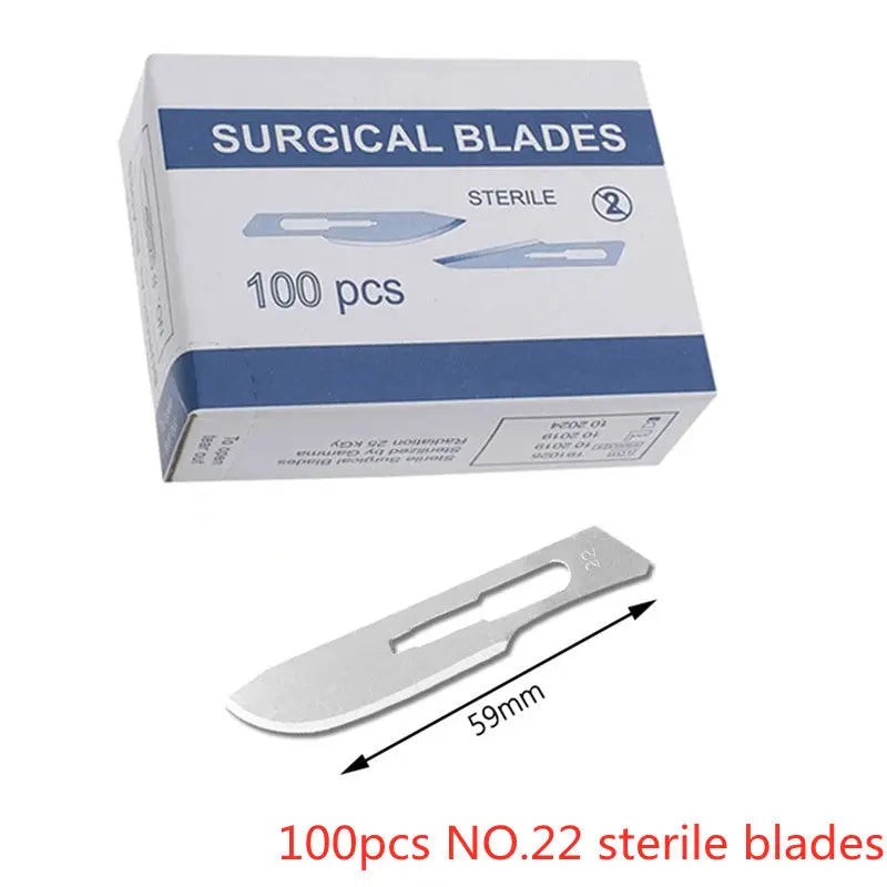 20-100pcs Top-Rated Carbon Steel Surgical Blades for DIY Phone Repair & Grooming 100pcs NO.22