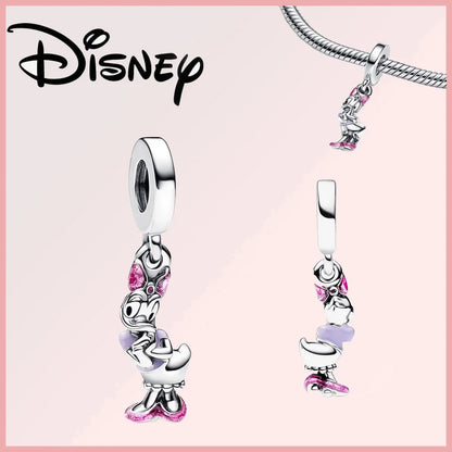 Disney 925 Sterling Silver Stitch Minnie Winnie Dangle