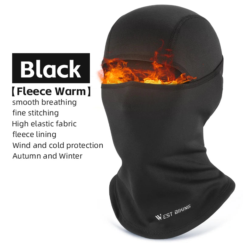 West Biking Winter Warm Tactical Balaclava For Sports Gear No Glasses Hole