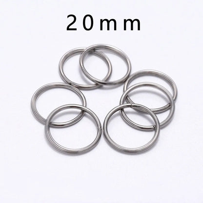 Stainless Steel Jump Rings Open Loops for DIY Jewelry Making 30 to 200 Pieces 2 x 20mm 50Pcs