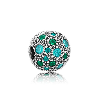 925 Sterling Silver Green Clover Pendant for European Bracelet Charms Women Jewelry B3583