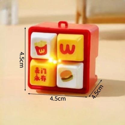 Wooden Fish Keychain Stress Relief Toy with Light and Sound Effect Perfect Gift for Girls and Children