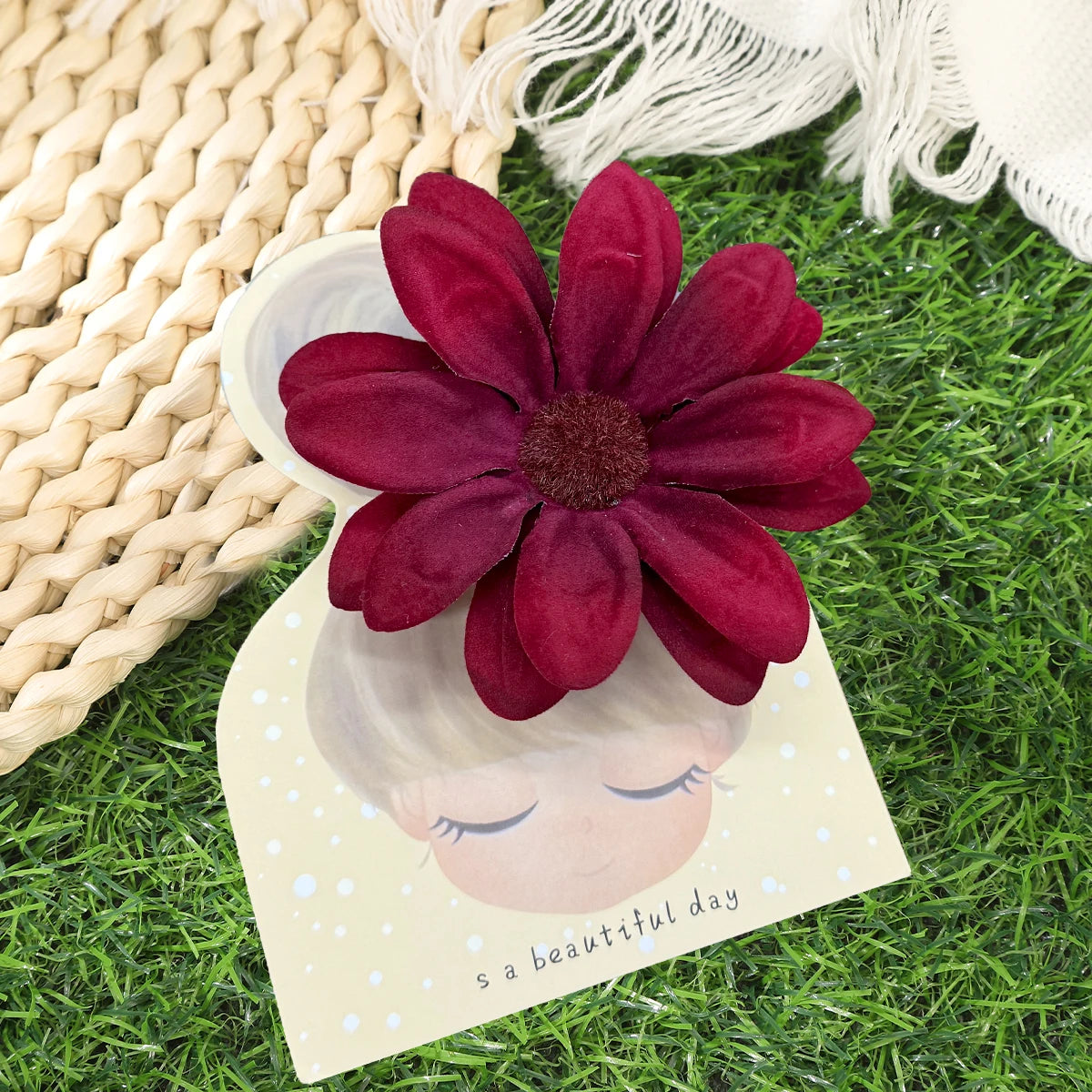Awaytr Hawaiian Flower Hair Clip for Women and Girls - Romantic Bohemian Floral Side Bangs Accessory