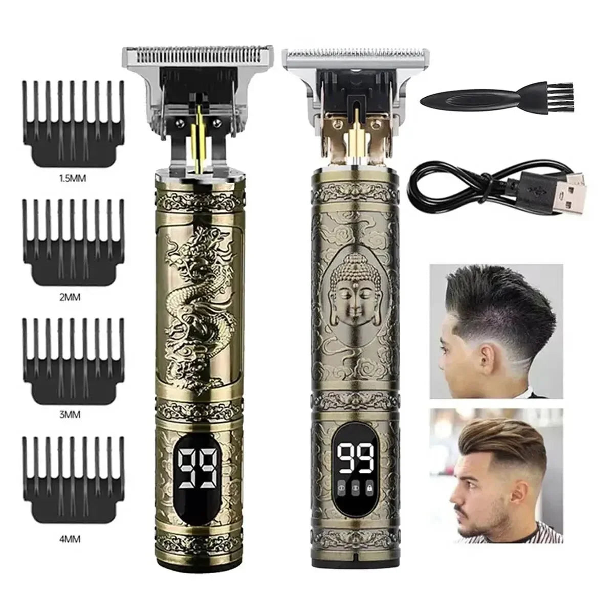 T9 LCD Electric Hair Clipper Rechargeable Trimmer for Men