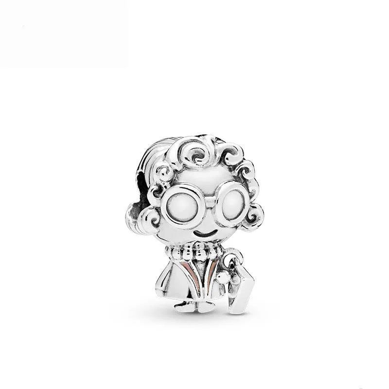 European 925 Sterling Silver Family Charm Bead with Zircon for DIY Bracelet and Necklace Jewelry
