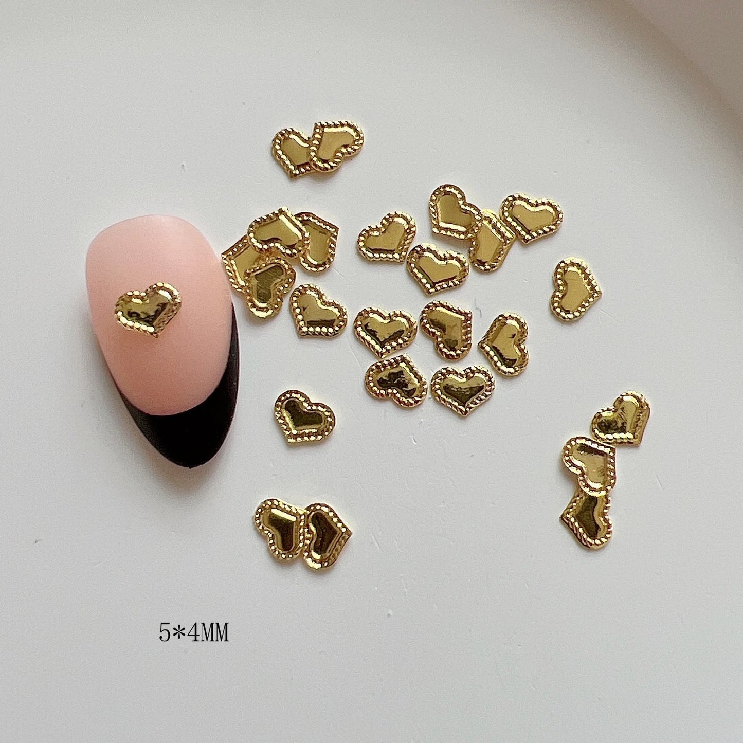 Nail Angel 3D Metal Mini Star Heart Square Bow Charm Set
