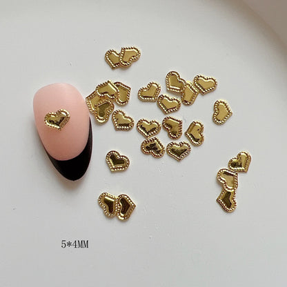Nail Angel 3D Metal Mini Star Heart Square Bow Charm Set