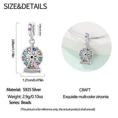 925 Sterling Silver Little Bear Butterfly Flower Fish Charms Beads for DIY Jewelry and Gift Bracelets