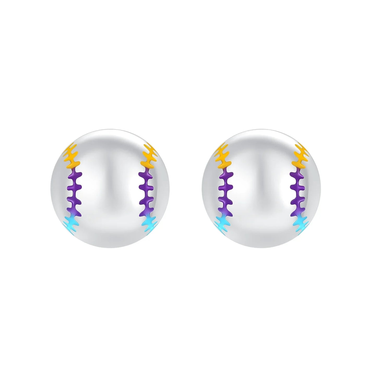 Original 925 Sterling Silver Sports Ball Charms Earrings Beads Pendants for Bracelet Necklace Jewelry Gift