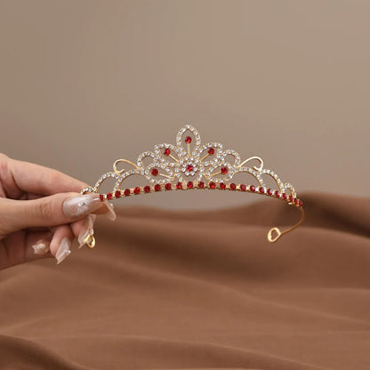 Mini Crystal Bridal Crown Comb for Girls - Rhinestone Pearl Tiaras for Weddings and Birthdays