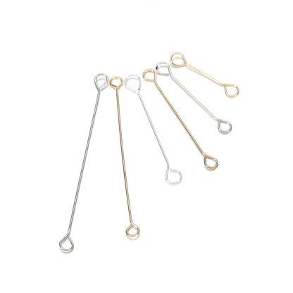 Stainless Steel Double Eye Pin Earrings Set for DIY Jewelry Making and Handcraft Supplies
