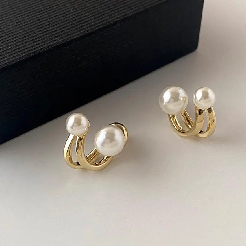 Classic Pearl Earrings - Timeless Gift for Women Gold
