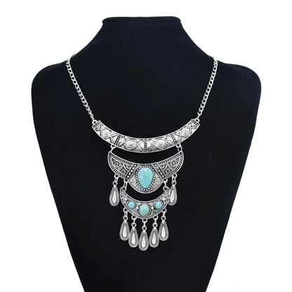 Indian Vintage Coin Tassel Choker Necklace for Women Ethnic Boho Jewelry Gift
