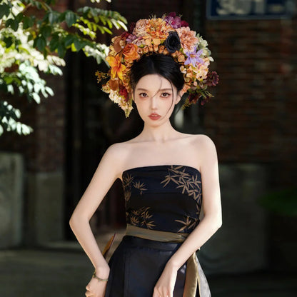 Elegant Floral Crown Headband for Women and Girls - Perfect Wedding and Festival Accessory