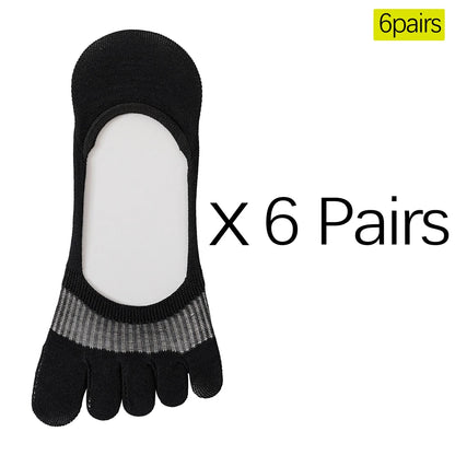 6 Pairs Cooling Mint Toe Socks For Women Non Slip Ankle