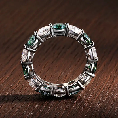 Knobspin D VVS1 Moissanite Rings for Women - Colorful Lab-Grown Diamond Jewelry