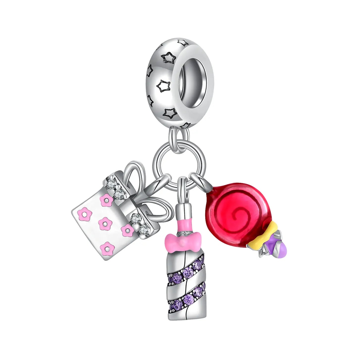 925 Sterling Silver Charm Bracelet Elegant Women's Jewelry Accessory for Every Occasion B2068
