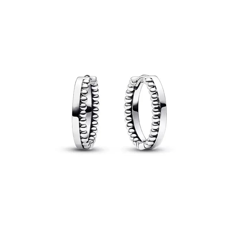 European 925 Silver Blue Snowflake Moon And Heart Zircon Stud Earrings For Women Holiday Exquisite Charm Jewelry