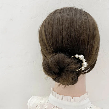 Elegant Pearl U Shaped Hairpins for Bridal Hairstyles