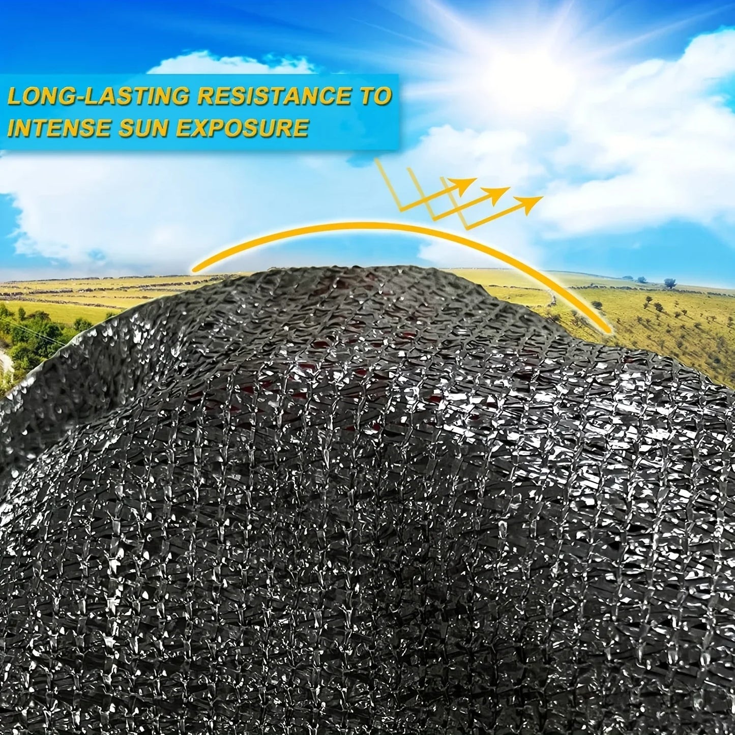 Black Sunshade Net 70 to 80 Percent Shading Plant Greenhouse Covering Privacy Fence Garden Protection