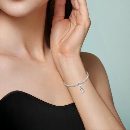 Original 925 Sterling Silver Cat Claw Charms with Zircon Accents Money Attract Earrings and DIY Necklace Bracelet Beads Gift Jewelry