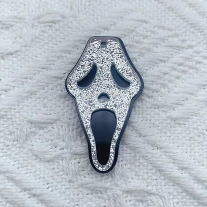 10Pcs Halloween Ghost Acrylic Skull Charms For DIY Jewelry