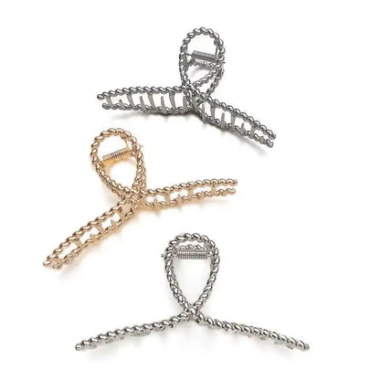 Geometric Metal Hair Claw Clips for Women Fashionable Zinc Alloy Hairpins