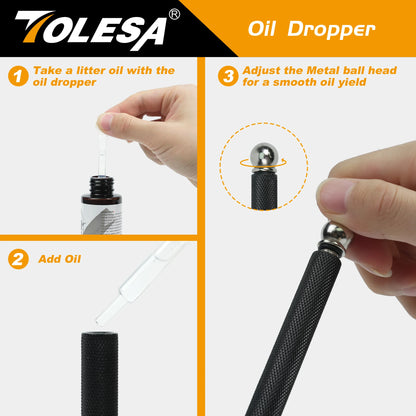 TOLESA Premium Glass Cutter Kit with Automatic Oil Feed - Perfect for Mirrors, Tiles & Mosaics