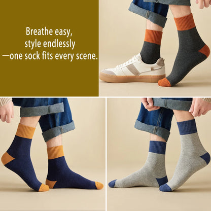 6 Pairs Airflow Cushioned Sports Crew Socks Reinforced Heel
